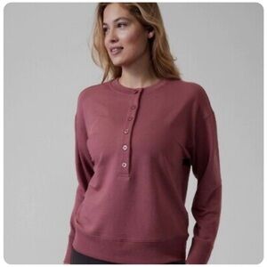 Athleta Women's Button-Up in Dusty Rose
